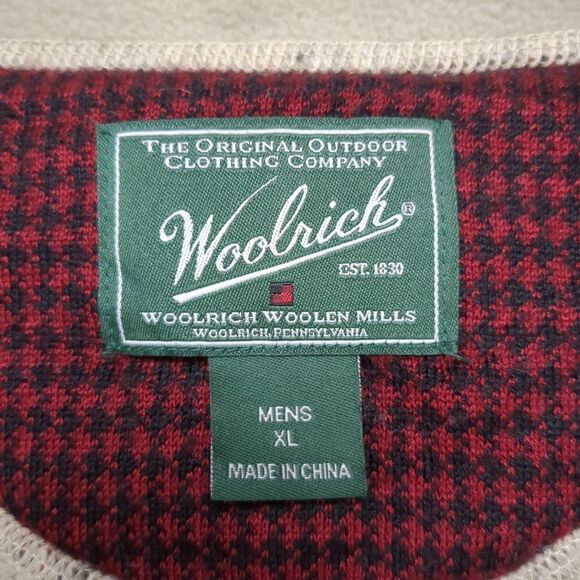 Woolrich Lambswool Sweater 1/4 Zip Pullover Oatmeal Heather Men's Size XL - Picture 7 of 8